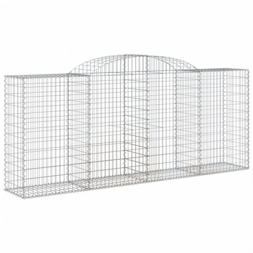 Buede gabionkurve - 8 stk. 300×50×120/140 cm i galvaniseret jern