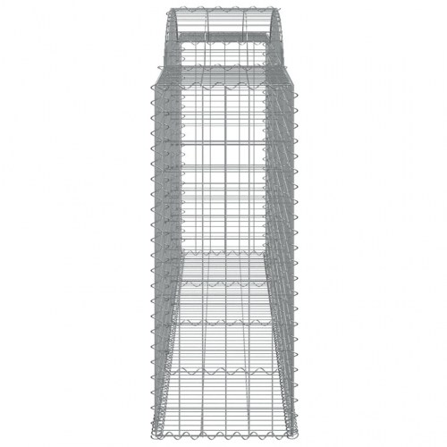 Buede gabionkurve - 7 stk. 300×50×120/140 cm i galvaniseret jern
