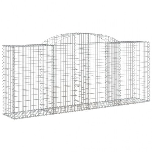Buede gabionkurve - 6 stk. 300×50×120/140 cm i galvaniseret jern