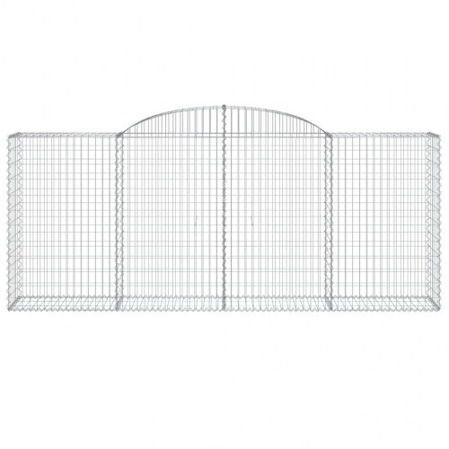 Buede gabionkurve - 2 stk. 300×50×120/140 cm i galvaniseret jern