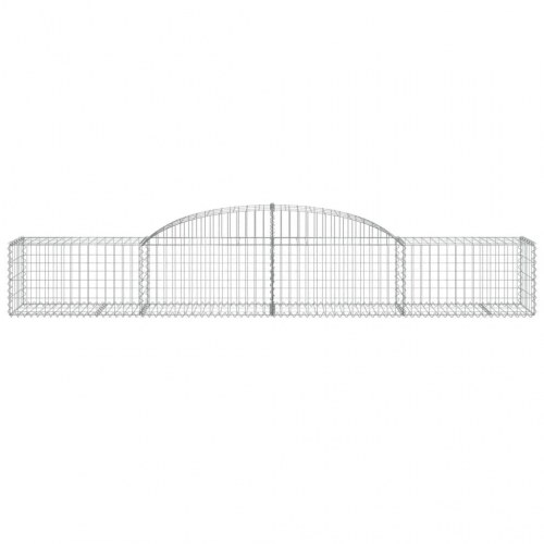 Buede gabionkurve - 12 stk. 300×50×40/60 cm i galvaniseret jern