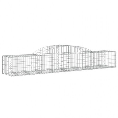 Buede gabionkurve - 4 stk. 300×50×40/60 cm i galvaniseret jern