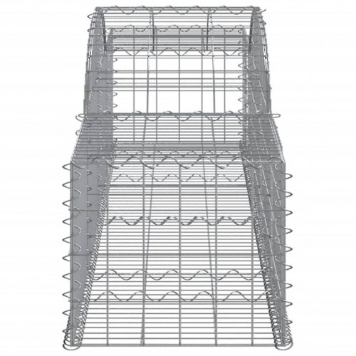 Buede gabionkurve - 5 stk. 300×50×40/60 cm i galvaniseret jern