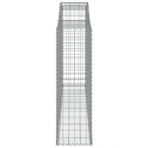 Buede gabionkurve - 2 stk. 300×50×160/180 cm i galvaniseret jern