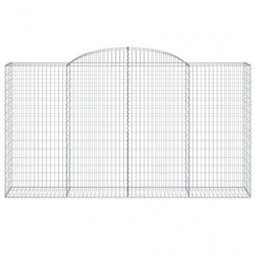 Buede gabionkurve - 6 stk. 300×50×160/180 cm i galvaniseret jern