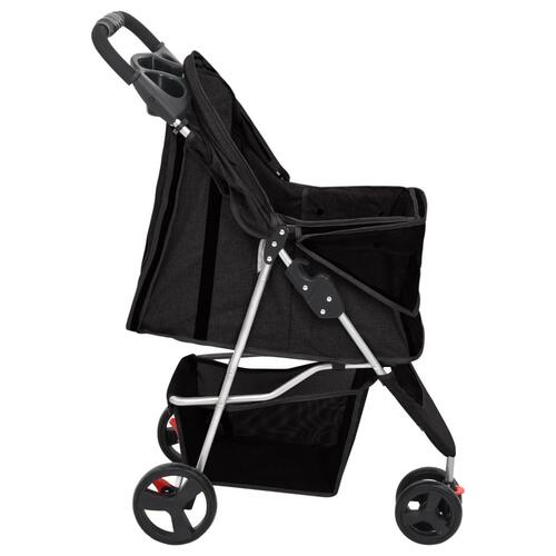 Foldbar hundeklapvogn 80x46x98 cm oxfordstof sort