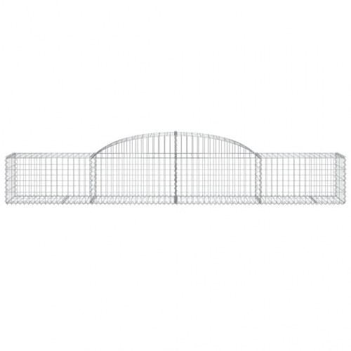 Buede gabionkurve - 10 stk. 300×50×40/60 cm i galvaniseret jern