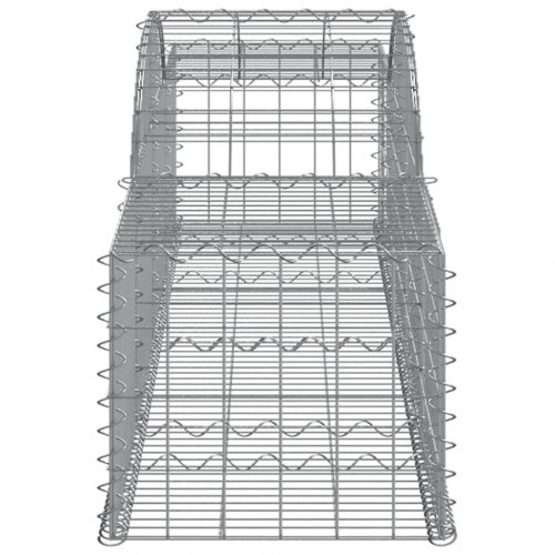 Buede gabionkurve - 10 stk. 300×50×40/60 cm i galvaniseret jern