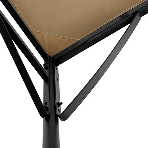 Baldakin 2x2,3 m 180 g/m² stof og stål gråbrun