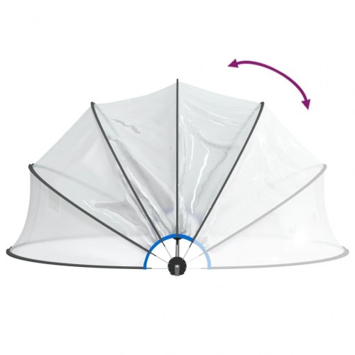 Poolkuppel 406x203 cm rund PVC