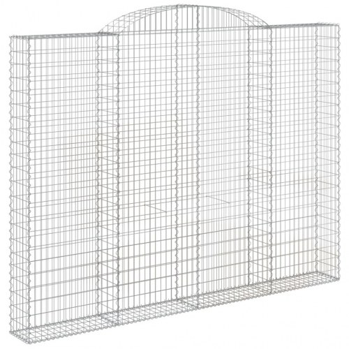 Buede gabionkurve 4 stk. 300x30x220/240 cm galvaniseret jern
