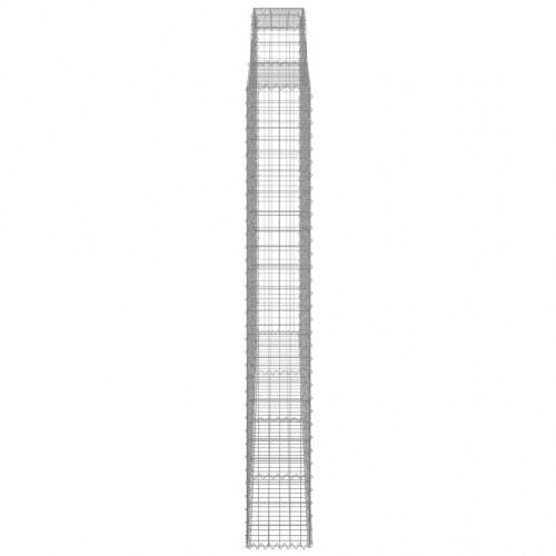 Buede gabionkurve 4 stk. 300x30x220/240 cm galvaniseret jern