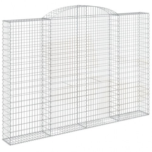 Buede gabionkurve - 2 stk. 300×30×200/220 cm i galvaniseret jern
