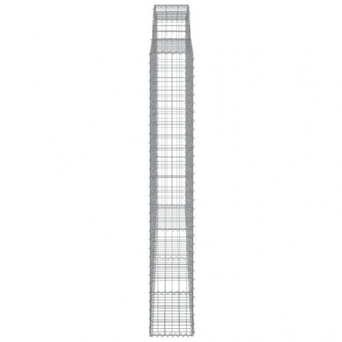 Buede gabionkurve - 4 stk. 300×30×200/220 cm i galvaniseret jern