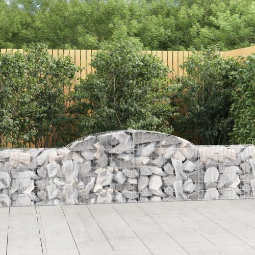 Buede gabionkurve - 12 stk. 300×30×60/80 cm i galvaniseret jern