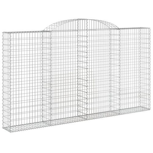 Buede gabionkurve 4 stk. 300x30x160/180 cm galvaniseret jern