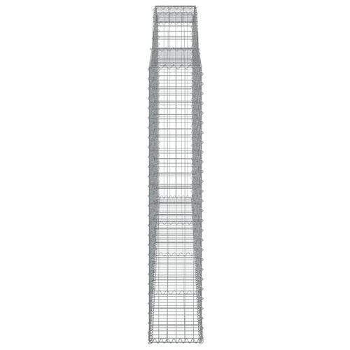 Buede gabionkurve 4 stk. 300x30x160/180 cm galvaniseret jern