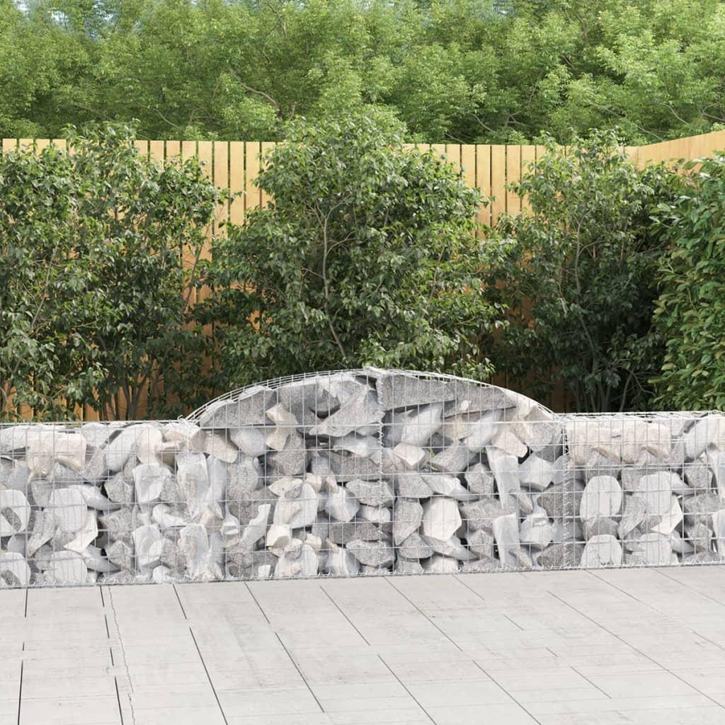 Buede gabionkurve - 17 stk. 300×30×60/80 cm i galvaniseret jern