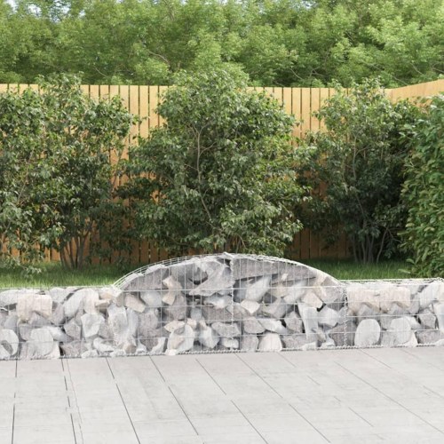 Buede gabionkurve 3 stk. 300x30x40/60 cm galvaniseret jern