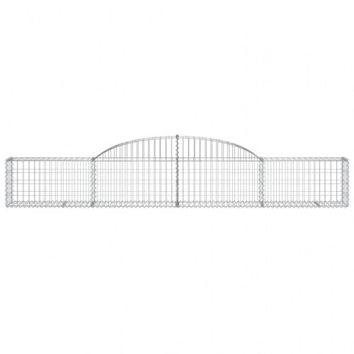 Buede gabionkurve 7 stk. 300x30x40/60 cm galvaniseret jern