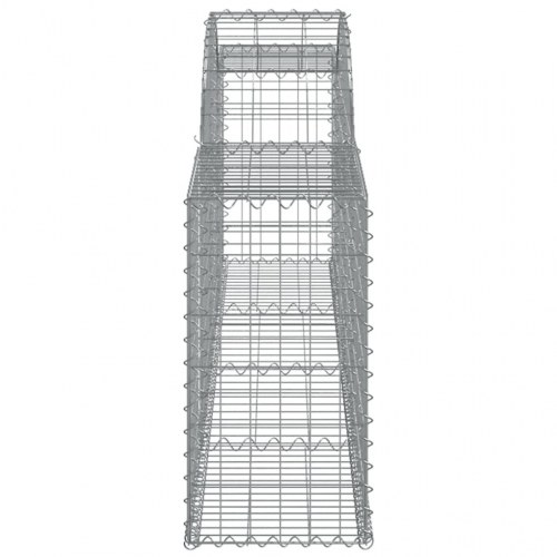 Buede gabionkurve - 11 stk. 300×30×60/80 cm i galvaniseret jern