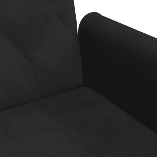 Sovesofa med armlæn velour sort