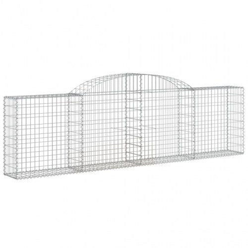 Buet gabionkurv 300 x 30 x 80/100 cm - galvaniseret jern