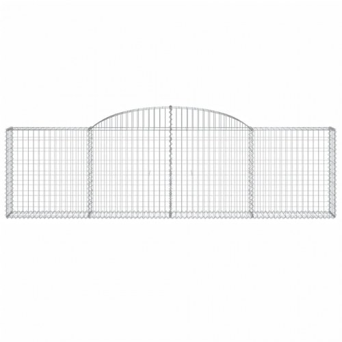 Buet gabionkurv 300 x 30 x 80/100 cm - galvaniseret jern