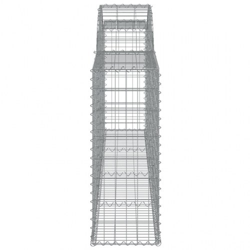 Buet gabionkurv 300 x 30 x 80/100 cm - galvaniseret jern