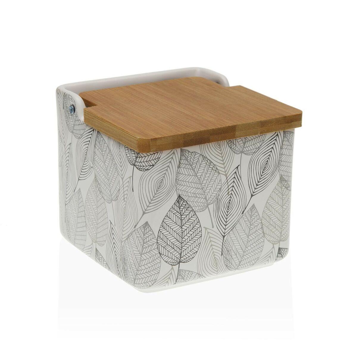 Saltbøsse med låg Versa Gardee Ark 12,2 x 11,5 x 12,2 cm Keramik