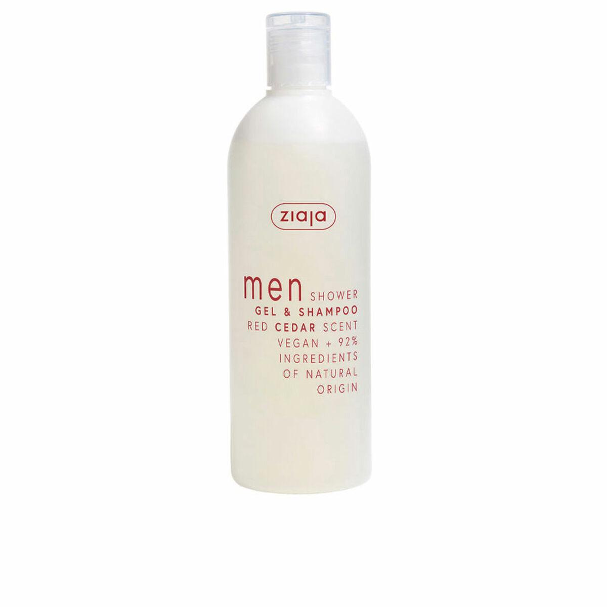 Shower gel til mænd Ziaja - 2 i 1 gel & shampoo, cedertræ 400 ml
