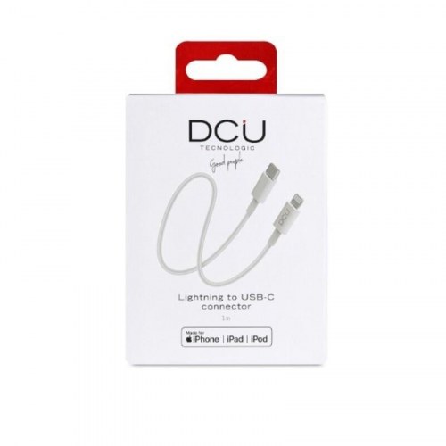 Opladerkabel USB-C til Lightning - DCU Tecnologic, hvid, 1 m