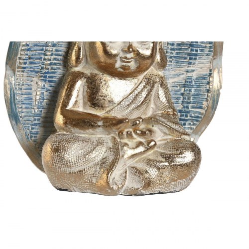 Dekorative Buddha figurer, blå/turkis - sæt á 2 (12,4 × 5,6 × 17,7 cm)
