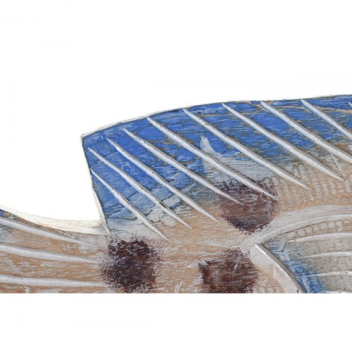 Dekorativ fiskefigur - Natur/Blå, 40 × 5 × 18 cm, Middelhavsdesign
