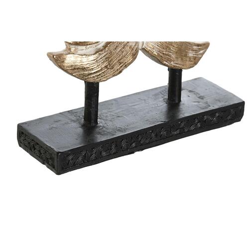 DKD Home Decor dekorativ figur - sæt af 2, blå/turkis, tropisk øgle, 14,5 × 4 × 18,5 cm