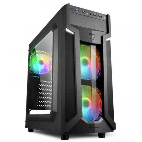 Sharkoon VG6-W RGB ATX semi-tårn - Sort kabinet
