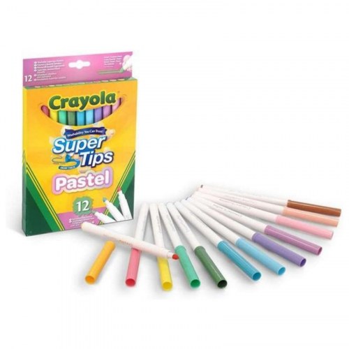 Tuscher pastel - Crayola Super Tips, vaskbare (12 stk.)