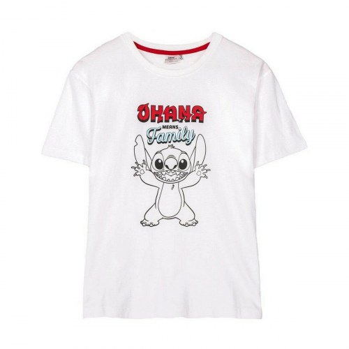 Kortærmet T-shirt til Kvinder Stitch Hvid - S