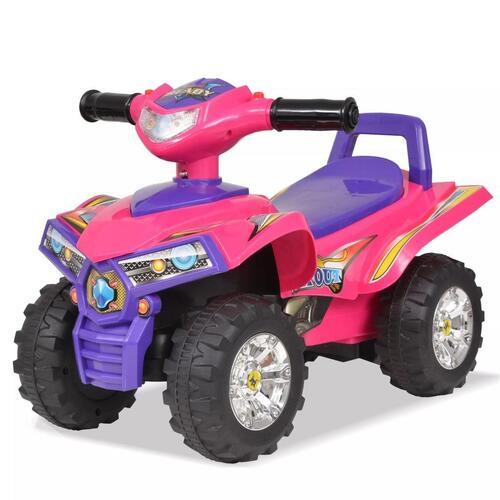 El-ATV til børn med lyd og lys lyserød og lilla