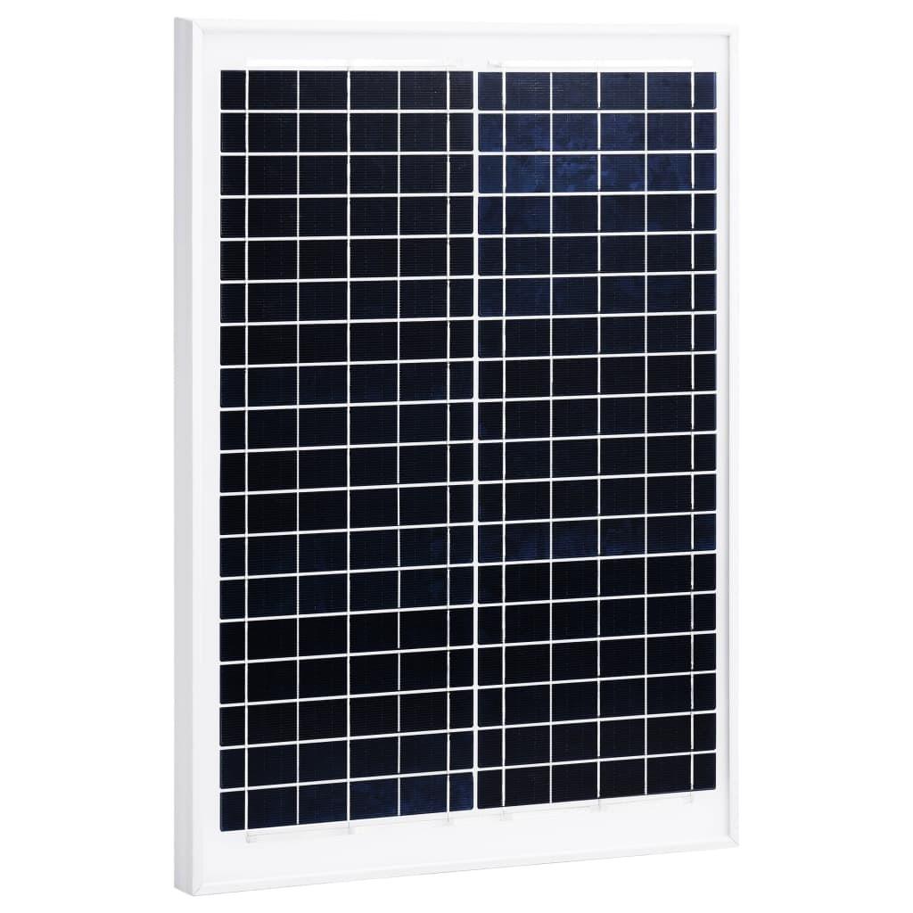 Solcellepanel 20 W polykrystallinsk aluminium og sikkerhedsglas