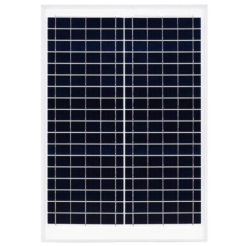 Solcellepanel 20 W polykrystallinsk aluminium og sikkerhedsglas