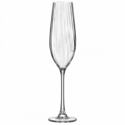 Bohemia Crystal Optic champagneglas, gennemsigtig, 260 ml - 6 stk.
