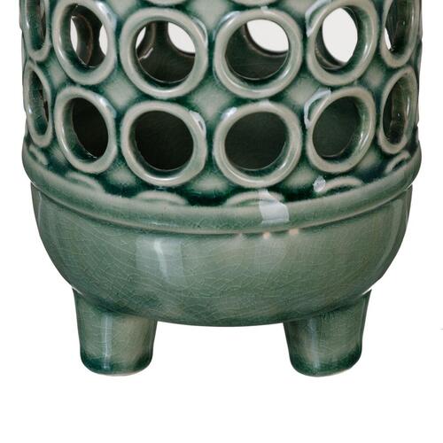 Vase 12,5 x 12,5 x 15,5 cm Keramik Grøn