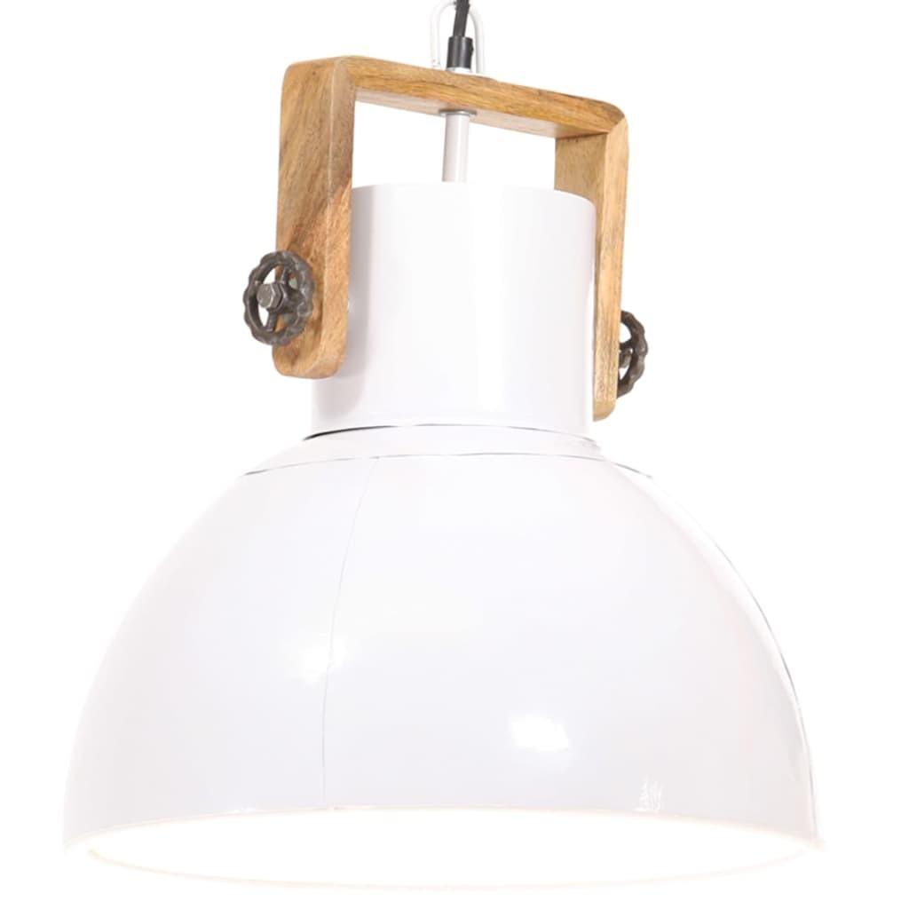 Se Industriel hængelampe 25 W rund 40 cm E27 hvid hos Boligcenter.dk