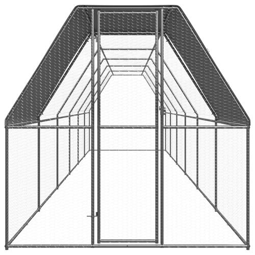 Udendørs hønsegård 2x12x2 cm galvaniseret stål