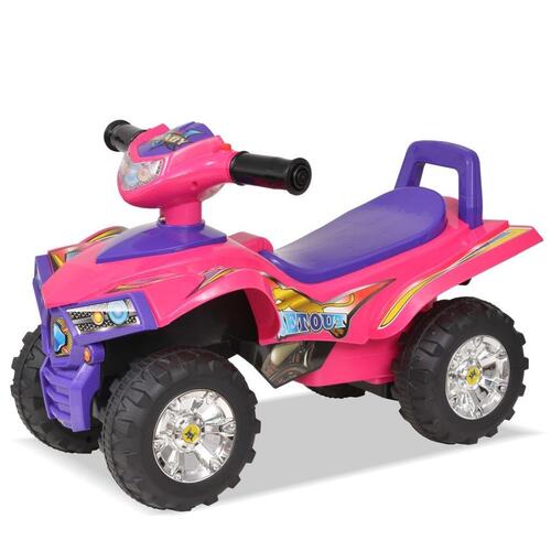 El-ATV til børn med lyd og lys lyserød og lilla