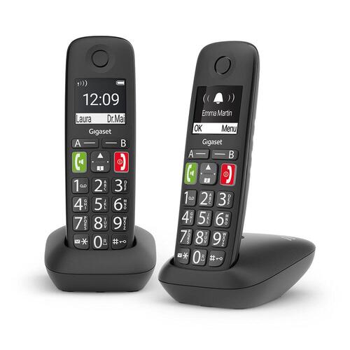 Fastnettelefon Gigaset E290 DUO Sort