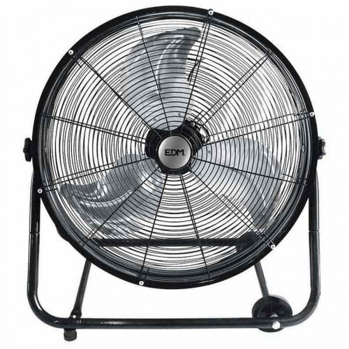 EDM Product gulvventilator 60 cm - 180 W, sort, med hjul