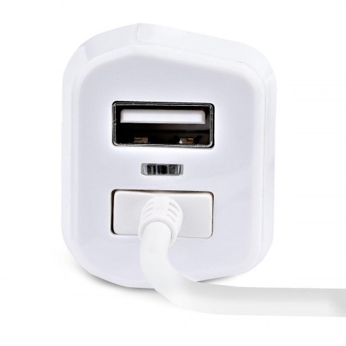 Startech biloplader med Lightning-kabel, hvid - USBLT2PCARW2
