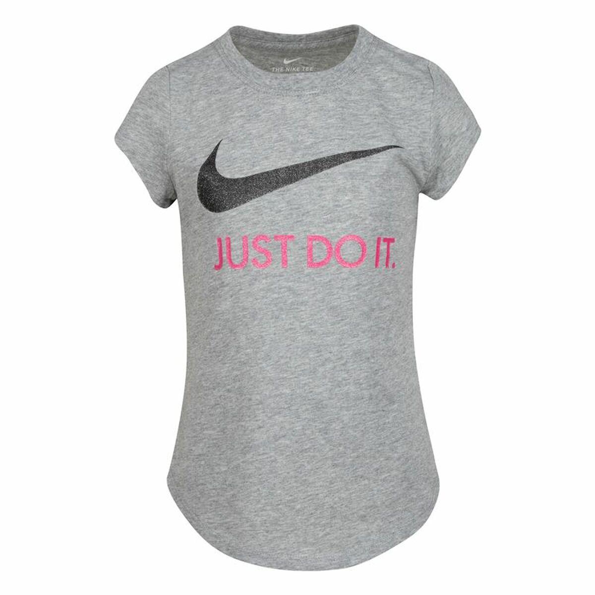 Børne Kortærmet T-shirt Nike Swoosh JDI Grå 5 år